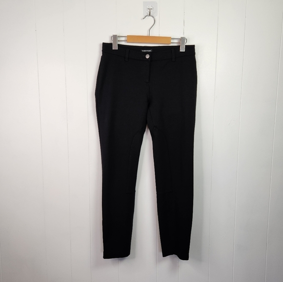 Eileen Fisher Black Equestrian Riding Pants Ankle Zipper Skinny Minimalist small - Picture 2 of 13